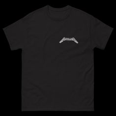 Single sided pocket print t shirt Metallica Logo, Metal T Shirt, Metal T Shirts, Simple Face, Black Sabbath, Mens T Shirts, Iron Maiden, Print Tee, Printed Tees