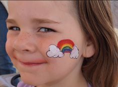 Easter Face Paint, Face Painting Flowers, Rainbow Face Paint, Face Painting Ideas, Butterfly Face Paint, Cheek Art, Rainbow Face, Butterfly Face, Face Painting Easy