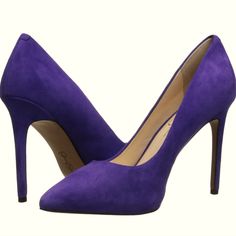 Jessica Simpson Premer High Heels Regal Purple Size 7 Height 3.5-4 Beautiful Color. *Brand New Purple Suede High Heel Heels, Purple Suede High Heels, Chic Medium Width Purple Heels, Purple Suede Heels With Pointed Toe, Jessica Simpson Shoes, Jessica Simpson, Color Purple, Shoes Women Heels, Beautiful Colors