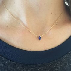 Gold Sapphire Necklace, Sapphire Necklace Gold, September Birthstone Necklace, Blue Sapphire Jewelry, Necklace Woman, Sideways Initial Necklace, Blue Sapphire Necklace, Gold Necklace Simple, Layering Necklaces