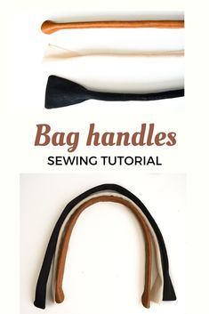 the instructions for how to make an easy bag handle with leather handles and wood handles