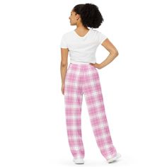 Get the comfort of pajamas in this stylish pair of wide-leg pants. With the adjustable waist and stretchy fabric, it’s like your favorite sweatpants but better. • Relaxed unisex fit • Practical side pockets • Elastic waistband with a white drawstring • Can be worn on the waist or on the hips • Premium knit mid-weight jersey fabric • 95% polyester, 5% elastane (fabric composition may vary by 1%) • Fabric weight: 6.19 oz/yd2 (210 g/m2) (weight may vary by 5%)Size guide WAIST (inches) HIPS (inches) Casual Cotton Sleepwear Trousers, Cotton Sleep Pants With Pockets, Casual Sleepwear Trousers With Elastic Waistband, Pink Cotton Wide Leg Sleepwear, Casual Cotton Pants For Pajama Party, Casual Cotton Pajama Party Pants, Trousers Sleepwear With Pockets For Loungewear, Sleepwear Trousers With Pockets For Loungewear, Cotton Wide-leg Sleepwear For Lounging