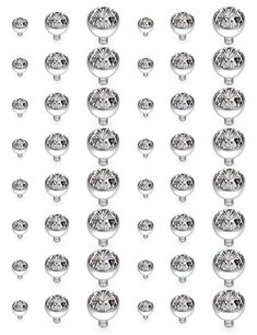 PRICES MAY VARY. Products Included: 48PCS 14 Gauge Ball Dermal Anchor Top Retainer, There Have 2mm 3mm 4mm Dermal Anchor Top Retainers. Product size: 1.2mm(16g) Internally Threaded for 14 Gauge Anchors, Bar Length: 2mm, Top Size: 2mm 3mm 4mm, Base Length is 6.5mm, Base Width is 2.5mm. Made with Grade 23 (G23) Titanium (More Comfortable and Safety to Wearable,Smooth and Lighter Than 316L Surgical Steel) . It's the best gift for for Birthday, Christmas Day, Anniversary Day, Valentine's Day and mor Dermal Piercing Jewelry, Piercing For Women, Dermal Anchor, Dermal Piercing, Body Jewelry Piercing, Moon Star, Cz Diamond, Piercing Jewelry, Stars And Moon