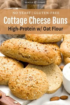 homemade cottage cheese buns are the perfect low - protein snack for breakfast or brunch