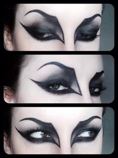 My eyes today for the Ren Faire/Bat’s Day Black Market. :) Horror Smink, Makeup Wings, Halloweenský Makeup, Uhyggelig Halloween, Halloween Makeup Scary