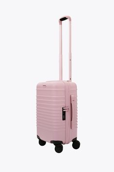 BÉIS 'The Small Carry-On Roller' in Atlas Pink - Pink Small Carry-On Luggage & Lightweight Rolling Suitcase Small Carry On Luggage, Short Stays, Pink Luggage, Sigh Of Relief, Small Suitcase, International Airlines, Work Accessories, Luggage Covers, Trolley Bags