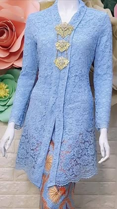 Kebaya Brokat Modern, Model Dress Kebaya, Kebaya Lace, Modern Kebaya, Kebaya Brokat, Batik Kebaya, Kebaya Dress, Kebaya Muslim