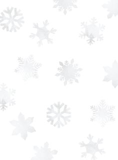 snowflakes are flying in the air on a white background