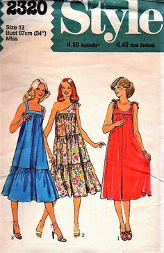 two women's dresses, one in blue and the other in red are shown