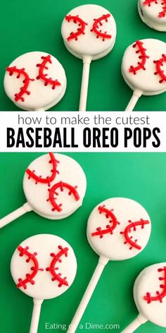 how to make the cutest baseball oreo pops