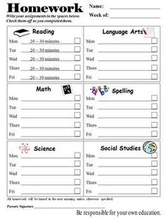 homework worksheet for students to practice language arts and social studies in the classroom