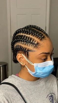 Updo Cabello Natural, Kids Cornrow Hairstyles, Cornrows Natural Hair, Cornrows Braids For Black Women, Short Box Braids Hairstyles, Protective Hairstyles For Natural Hair, Box Braids Hairstyles For Black Women, Braided Cornrow Hairstyles, Stitch Braids