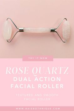 Our unique and aesthetically pleasing Dual-Action Rose Quartz Facial Roller features a smooth, polished end and a textured, gently studded end hand-carved from the finest quality Rose Quartz. Our Rose Quartz Facial Roller increases microcirculation and stimulates lymphatic drainage while massaging the skin and underlying muscles. There are different ways to use the roller and it also has numerous benefits. With a proper routine, you can see visible results. Rose Quartz Facial Roller, Under Eye Bags, Facial Roller