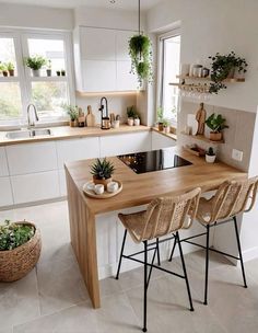 a kitchen filled with lots of counter top space