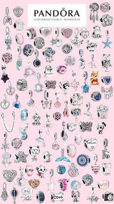 Pandora Charms Pink, Cute Shuffles, Pandora Pink, Jewelry Accessories Ideas, Pandora Bracelet Charms