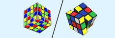 two different colored rubik cubes are shown in this image, one is black and the other is white