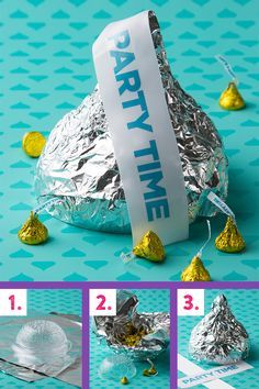 the instructions for how to make foil wrapped candy