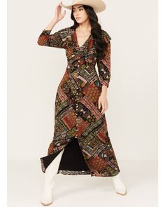 Free People Women's Lennon Dress, Multi Hippie Maxi Dress, Free People Maxi, Free People Maxi Dress, Bohemian Maxi, Festival Summer, Bohemian Maxi Dress, Spring Festival, Maxi Dress Party, Western Dresses