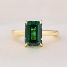 Emerald Ring James Allen Rings, Luxury Minimalist Emerald Ring With Polished Finish, Luxury Solitaire Emerald Ring With Round Band, Luxury Prong Setting Emerald Engagement Ring, Luxury Round Cut Emerald Ring With Prong Setting, Luxury Solitaire Emerald Wedding Ring, Luxury Elegant Solitaire Emerald Ring, Luxury Minimalist Emerald Ring As Gift, Luxury Rectangular Brilliant Cut Emerald Ring