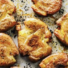 some food that is laying on a pan and ready to be cooked in the oven