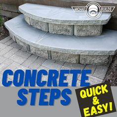 concrete steps with the words concrete steps quick and easy on it's front cover