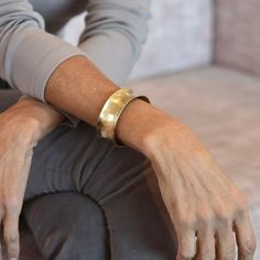 Anticlastic brass cuff 1" wide - perfect to stack for an arm party or for a more petite frame. Available in shiny or brushed matte. Bronze Hammered Cuff Bangle Bracelet, Brass Cuff, Arm Party, Metal Shop, Gold Jewelry, Cuff, Brass, Frame, Gold