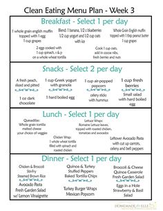 Clean Eating Menu Plan, Free Clean Eating Meal Plan, Clean Eating Menu, Clean Eating Diet Plan, Fast Diet, Overnight Oat, Diet Inspiration, Clean Eating Meal Plan, Juice Diet