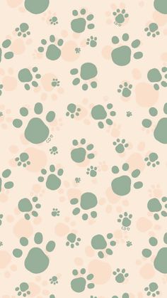 an animal print with many paw prints on the ground and in pastel green colors