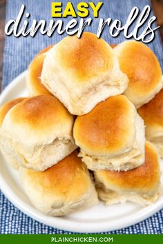 Easy Dinner Roll Recipe - soft, fluffy, and ready in under an hour! Made with simple ingredients like bread flour, yeast, oil, sugar, salt, water, and egg, they’re perfect for any meal. Serve them warm with butter alongside soups, stews, or holiday dinners. Easy Dinner Roll, Easy Dinner Rolls Recipe, Quick Yeast Rolls, Dinner Rolls Recipe Homemade, Easy Dinner Rolls, Dinner Roll Recipe, Yeast Rolls Recipe, Dinner Roll