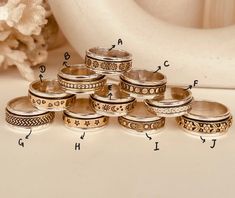 Handmade Spinner ring for women, Sterling silver 925 ring, Anxiety rings, Meditation rings, fidget rings for women, gold spinning rings Bronze Rings Fidget, Gold Spinner Ring, Spinner Ring Fidget, Spiritual Sterling Silver Round Filigree Ring, Rings For Women Gold, Silver Fidget Rings Spin