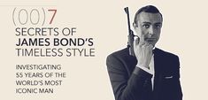 Investigating 55 years of the world’s most iconic man. Man About Town, Weights Workout, James Bond, Dress Codes, Mustard Yellow, Timeless Style, Gq, Life Hacks, Timeless Fashion