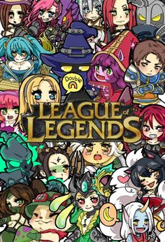 an image of league legend's poster with many different characters