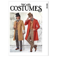 PRICES MAY VARY. Men's sewing pattern packet comes with sewing templates, fabric recommendations, pattern pieces, sizing guides, and instructions for (1) costume Costume sewing pattern template for misses' sizes small, medium and large Misses' Victorian inspired costume kit features patterns for a slim coat, vest and pants with mismatching prints and materials McCall's sewing patterns are perfect for staying on top of today's fashion trends McCall pattern sewing templates are proudly designed an Victorian Steampunk Costume, Steampunk Coat, Victorian Gentleman, Costume Sewing Patterns, Victorian Costume, Costume Patterns, Victorian Steampunk, Steampunk Costume, Mccalls Sewing Patterns