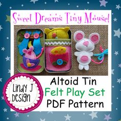 the sewing pattern for this felt play set is easy to sew and includes several different items