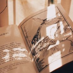 an open book sitting on top of a table