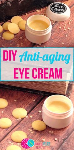 DIY natural anti-aging eye cream is simple to make and may help fine lines and wrinkles on delicate skin. Five simple ingredients come together in no time. best eye cream, eye cream for wrinkles, homemade eye cream, anti aging eye cream, moisturizing eye Diy Eye Cream Recipe, Eye Cream For Wrinkles, Diy Anti Aging