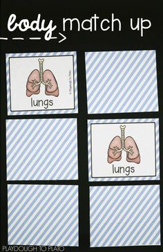 the lungs and lungs match up with each other in this printable card game