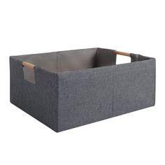 PRICES MAY VARY. These open storage baskets are made of premium fabric, non-woven interior lining and 2.5mm dense cardboard, wear-resistant, durable and sturdy for long-term uses. 3 sizes available: 13.4” x 9.1” x 5.1” (small)/ 15” x 10.6” x 5.9”(medium)/ 16.5” x 12.2” x 6.7”(large). Ideal organization solutions for storing clothes, towels, magazines, snacks or pet products and more. Reinforced wooden handles make the storage boxes easy to slide in/out on shelves, and easy to lift or move. NOT w Laundry Organizer, Organizer Clothes, Fabric Storage Bin, Home Laundry, Fabric Storage Boxes, Storing Clothes, Fabric Storage Bins, Cube Organizer, Organization Decor