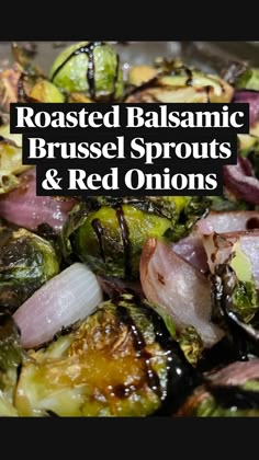 brussel sprouts with onions and bacon in a pan