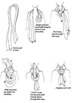 How To Tie Scarves, Tying Scarves, Ways To Tie Scarves, Tie Scarves, Tie A Scarf, Scarf Knots, Scarf Ideas, Mode Tips, Scarf Tutorial