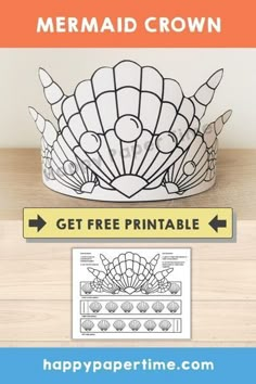 the mermaid crown is an easy and fun activity for kids to practice their drawing skills