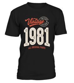 #vintage | Free shipping for orders over $50.00 . 20% Off with code THANK20 . Shop Vintage Born In 1981 - 41st Birthday Retro T-shirt Unisex | vintage custom made just for you. Available on many styles, sizes, and colors. Birthday Cake, Birthday Greeting, Birth Name, 1981, 41st Birthday, Born In 1981, Place Of Birth, Birthday, Birth, Birthday Party