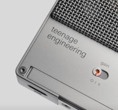 an electronic device with the words teenage engineering on it