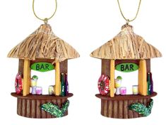 PRICES MAY VARY. SET OF 2 BEACH THEMED CHRISTMAS ORNAMENT Featuring a Classic Beach Bar with a Fake Grass Roof MATERIAL: Resin SIZE: 3.5"L x 2.75"W x 0.5"H INLUDES a String of Twine to Make for Easy Hanging PERFECT ACCENT to Add a Bit of Flair to Your Christmas Tree with this Fun Ornament SET OF 2 BEACH THEMED CHRISTMAS ORNAMENT Featuring a Classic Beach Bar with a Fake Grass Roof MATERIAL: Resin SIZE: 3.5"L x 2.75"W x 0.5"H INLUDES a String of Twine to Make for Easy Hanging PERFECT ACCENT to Ad Theme Christmas Decor, Beach Christmas Decorations, Florida Christmas, Beachy Christmas, Fun Ornaments, Hanging Christmas Tree, Beach Christmas, Resin Painting, Perfect Stocking Stuffers