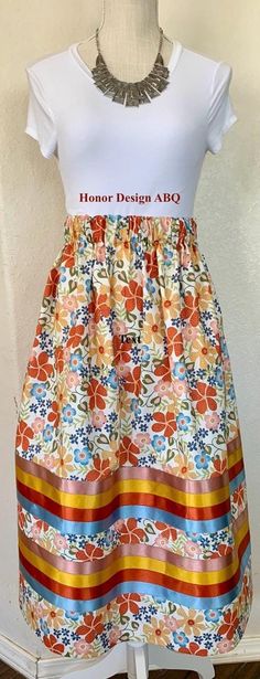 Ribbon Clothing, Embellishments, Womens Skirt, Ribbon, Orange, Floral, Clothes