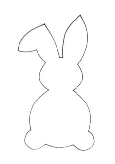 the outline of a bunny's head for a paper crafting project with scissors