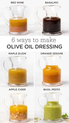 six ways to make olive oil dressing