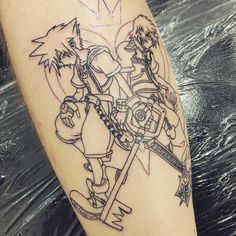 Sora Tattoo, Hearts Tattoo Designs, Kingdom Hearts Sora, Kunst Tattoos, Geek Tattoo, Geniale Tattoos