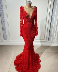 Red Prom Dresses Long Sleeve, Red Prom Dress Long Sleeve, Red Prom Dresses Long, Prom Dresses Long Sleeve, Long Sleeve Mermaid Prom Dress, Red Prom Dress Long, Red Prom Dresses, Mermaid Prom Dresses Lace, Sparkly Prom Dresses