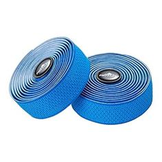 two rolls of blue tape on white background